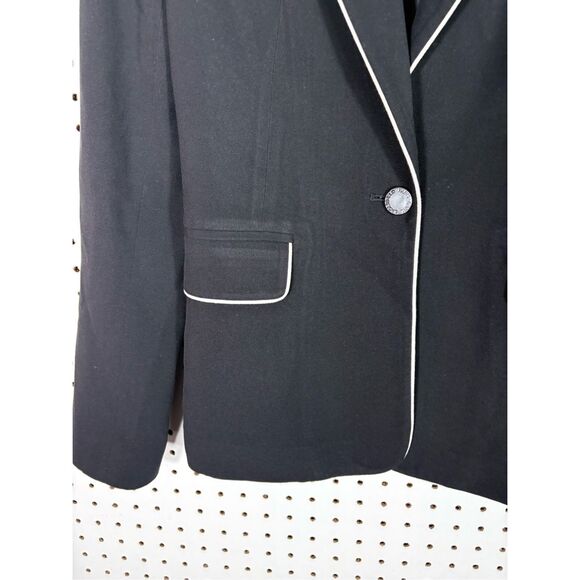 Karl Lagerfeld pipe trim blazer jacket size 4 - Picture 3 of 6